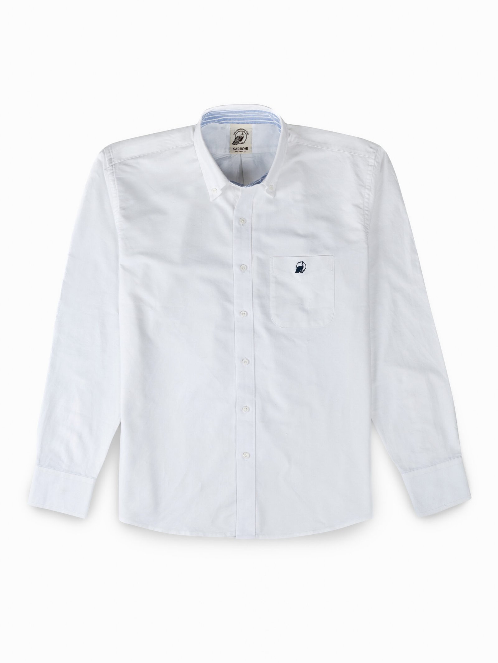 White Oxford Semi Casual Shirt With Pocket
